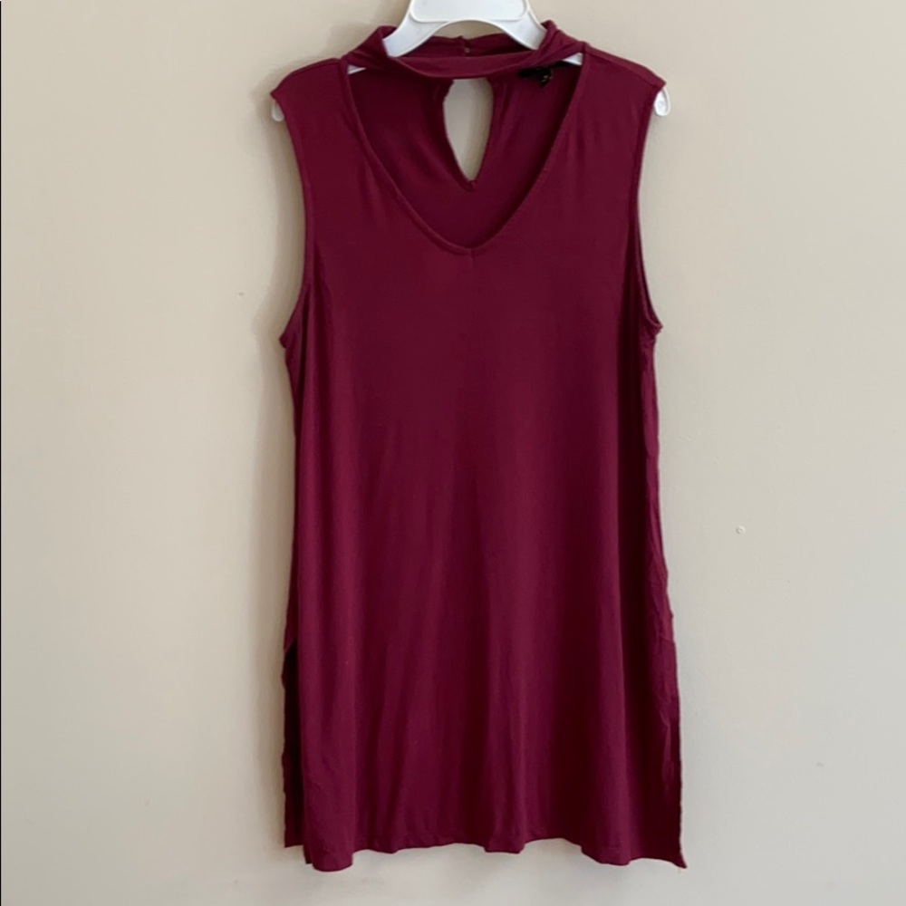 Choker Neck Tunic Top